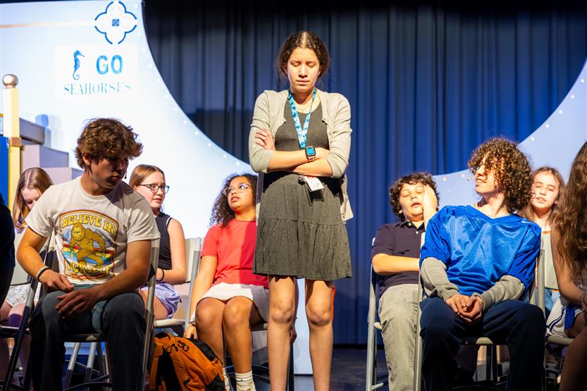 Students onstage